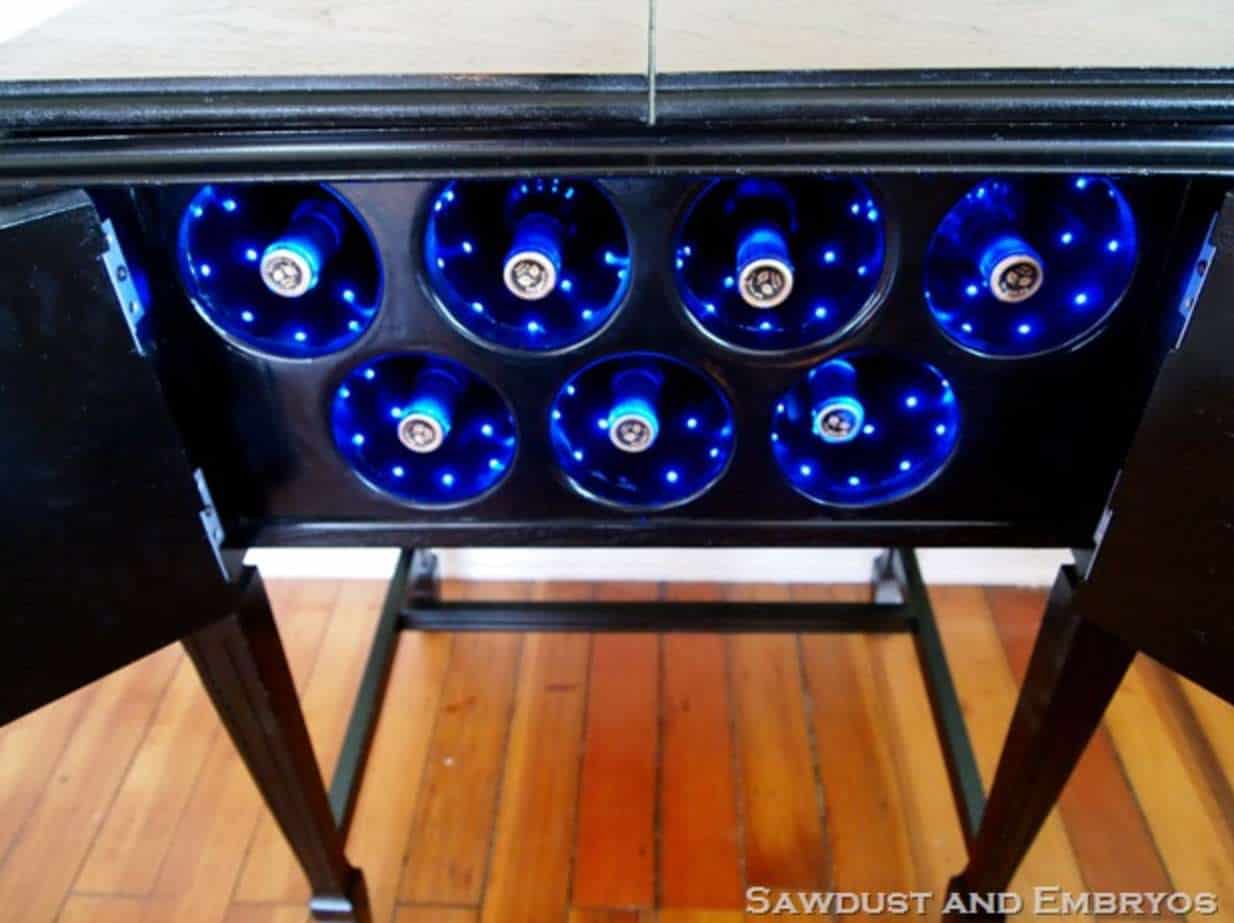 Old Sewing Table Wine Rack