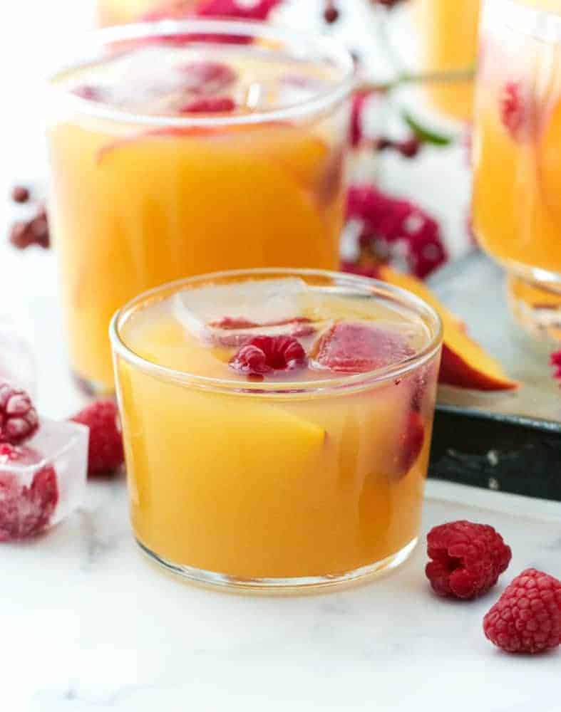 Peach Wine Spritzers by Peanut Butter and Fitness