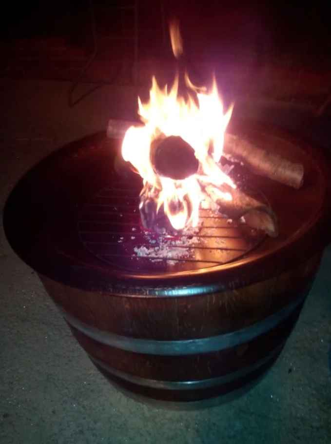5-Steps Wine Barrel Fire Pit