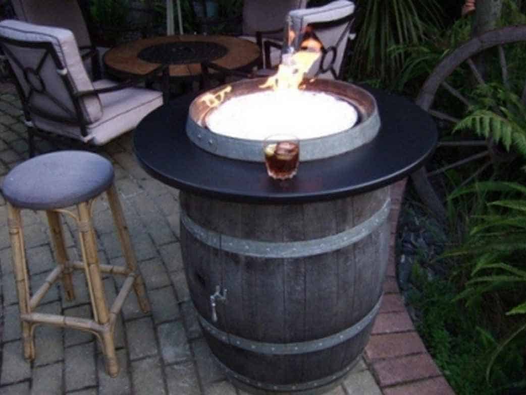 Wine Barrel Fire Pit